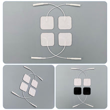 Load image into Gallery viewer, 10Pcs 2mm Plug Non-woven Fabric Reusable Self Adhesive Electrode Pads Conductive Gel Pad Body Physiotherapy Massage Electrodes
