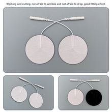 Load image into Gallery viewer, 10Pcs Round Non-woven Fabric Reusable Self Adhesive Electrode Pads Conductive Gel Pad Body Physiotherapy Massage Electrodes
