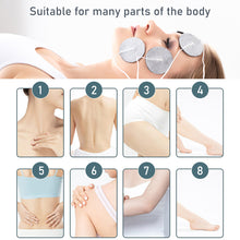 Load image into Gallery viewer, 10Pcs Round Non-woven Fabric Reusable Self Adhesive Electrode Pads Conductive Gel Pad Body Physiotherapy Massage Electrodes
