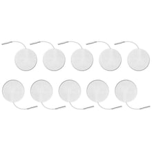Load image into Gallery viewer, 10Pcs Round Non-woven Fabric Reusable Self Adhesive Electrode Pads Conductive Gel Pad Body Physiotherapy Massage Electrodes
