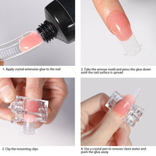 Load image into Gallery viewer, 5pcs Transparent Nail Art Clips Fixed Extension Fingernail Building Tips Plastic Clamps Manicure Tools Artt Nail Crystal Clip
