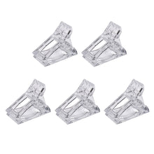 Load image into Gallery viewer, 5pcs Transparent Nail Art Clips Fixed Extension Fingernail Building Tips Plastic Clamps Manicure Tools Artt Nail Crystal Clip
