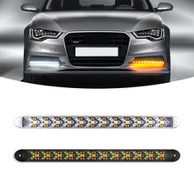 Load image into Gallery viewer, 2Pcs 32cm 12LED Car Daytime Front Running Light DRL Dynamic Turn Signal Bumper Waterproof Driving Lamp Daylights
