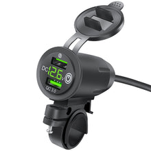 Load image into Gallery viewer, Motorcycle Dual QC 3.0 USB Charger Waterproof Fast Power Adapter Charge Voltmeter with Switch Motorcross
