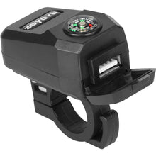 Load image into Gallery viewer, 22mm Motorcycle Handlebar Mount USB Charger 36-108V 5V/3.1A with Compass Waterproof for Mobile Phones Scooter E-bike ATV
