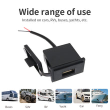 Load image into Gallery viewer, USB Car RV Charger Socket For Motorcycle Auto Truck ATV Boat Bus Waterproof Power Adapter Outlet 2.4A 12V
