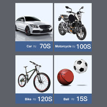 Load image into Gallery viewer, Car Air Compressor Inflatable Pump With LED Lamp Wireless For Motorcycle Bicycle Car Tyre Inflator Electric Air Pump
