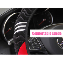 Load image into Gallery viewer, 37-38cm Car Steering Wheel Cover Plush Little Monster Elastic Warm Anti-slip Steering Wheel Cover Accessories for Women
