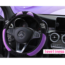 Load image into Gallery viewer, 37-38cm Car Steering Wheel Cover Plush Little Monster Elastic Warm Anti-slip Steering Wheel Cover Accessories for Women
