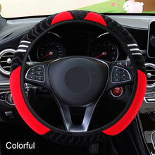 Load image into Gallery viewer, 37-38cm Car Steering Wheel Cover Plush Little Monster Elastic Warm Anti-slip Steering Wheel Cover Accessories for Women
