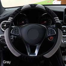 Load image into Gallery viewer, 37-38cm Car Steering Wheel Cover Plush Little Monster Elastic Warm Anti-slip Steering Wheel Cover Accessories for Women
