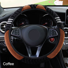 Load image into Gallery viewer, 37-38cm Car Steering Wheel Cover Plush Little Monster Elastic Warm Anti-slip Steering Wheel Cover Accessories for Women
