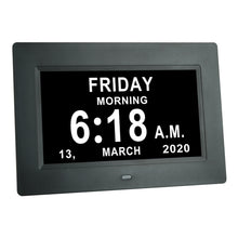 Load image into Gallery viewer, 7 Inch Digital Electronic Clock DDC-7010 Photo Frame Intelligent Electronic Alarm Clock Calendar Elderly Medicine Reminder Automatically Adjust Brightness
