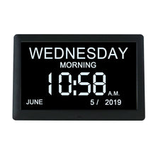 Load image into Gallery viewer, 8 Inch Digital Electronic Clock DDC-8001 Photo Frame Intelligent Electronic Alarm Clock Calendar Elderly Medicine Reminder Automatically Adjust Brightness
