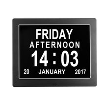 Load image into Gallery viewer, 8 Inch Digital Electronic Clock DDC-8002J Photo Frame Intelligent Electronic Alarm Clock Calendar Elderly Medicine Reminder Automatically Adjust Brightness
