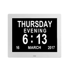 Load image into Gallery viewer, 8 Inch Digital Electronic Clock DDC-8002J Photo Frame Intelligent Electronic Alarm Clock Calendar Elderly Medicine Reminder Automatically Adjust Brightness
