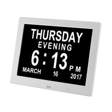 Load image into Gallery viewer, 8 Inch Digital Electronic Clock DDC-8002J Photo Frame Intelligent Electronic Alarm Clock Calendar Elderly Medicine Reminder Automatically Adjust Brightness
