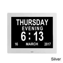 Load image into Gallery viewer, 8 Inch Digital Electronic Clock DDC-8002J Photo Frame Intelligent Electronic Alarm Clock Calendar Elderly Medicine Reminder Automatically Adjust Brightness
