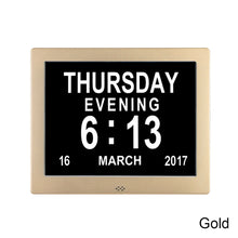Load image into Gallery viewer, 8 Inch Digital Electronic Clock DDC-8002J Photo Frame Intelligent Electronic Alarm Clock Calendar Elderly Medicine Reminder Automatically Adjust Brightness
