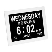 Load image into Gallery viewer, 8 Inch Digital Electronic Clock DDC-8005 Photo Frame Intelligent Electronic Alarm Clock Calendar Elderly Medicine Reminder Automatically Adjust Brightness
