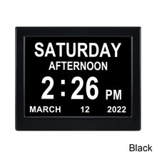Load image into Gallery viewer, 8 Inch Digital Electronic Clock DDC-8008 Photo Frame Intelligent Electronic Alarm Clock Calendar Elderly Medicine Reminder Automatically Adjust Brightness
