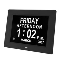 Load image into Gallery viewer, 8 Inch Digital Electronic Clock DDC-8010 Photo Frame Intelligent Electronic Alarm Clock Calendar Elderly Medicine Reminder Automatically Adjust Brightness
