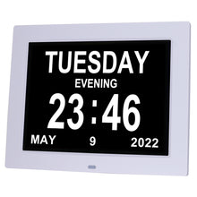 Load image into Gallery viewer, 8.7 Inch Digital Electronic Clock DDC-8007 Photo Frame Intelligent Electronic Alarm Clock Calendar Elderly Medicine Reminder Automatically Adjust Brightness
