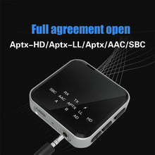 Load image into Gallery viewer, Aptx HD LL Adaptive Bluetooth Receiver Transmitter BT 5.2 RCA 3.5mm Jack AUX Wireless Audio Adapter Handsfree Call For TV Car PC
