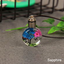 Load image into Gallery viewer, Car Interior Rear Mirror Pendant Luminous Dried Flower Butterfly Glass Ball Car Craft Decoration Pendant Car Decor Accessories
