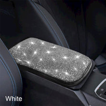 Load image into Gallery viewer, Car Armrest Cover Rhinestone Bling Auto Center Console Protective Cushion Pad For Car Interior Accessories Women Girl
