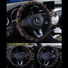 Load image into Gallery viewer, 37-38cm Steering Wheel Cover Flowers Print Car Steering Wheel Cover For Women Wheel Cover Anti-Slip Car Accessories
