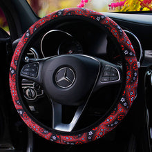 Load image into Gallery viewer, 37-38cm Floral Print Bohemia Style Car-styling Steering Wheel Cover Car Interior Accessories
