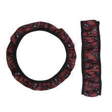 Load image into Gallery viewer, 37-38cm Floral Print Bohemia Style Car-styling Steering Wheel Cover Car Interior Accessories

