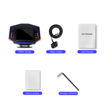 Load image into Gallery viewer, Car OBD2 Smart HUD Head Up Display With Ambient Light Slope Meter Air/Oil Temp Smart Gauge GPS Speed Driving Distance
