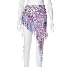 Load image into Gallery viewer, Printed Irregular Sleeveless Off Shoulder Tube Top Vest + Low Waist Hip Skirt Two-piece Suit
