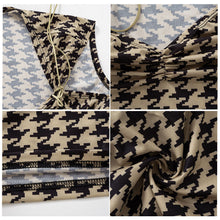 Load image into Gallery viewer, Sleeveless Plaid Print Tie Crop Sexy Top Tank Top Lace Up Navel Casual Top Vest
