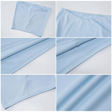 Load image into Gallery viewer, Fashion Casual Off Shoulder Strapless Tube Sleeveless Top Solid Color Women Low Waist Slim Hip Skirt Suit
