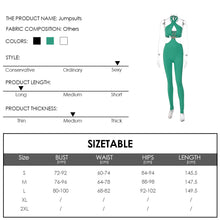 Load image into Gallery viewer, Women's Fashion Solid Color Slim Fit Waist Hollow Trousers Halterneck Backless Crop Top Jumpsuit
