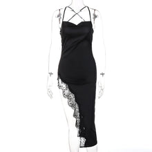 Load image into Gallery viewer, Sexy Off Shoulder Open Back Women Summer Fashion Slim Lace-trim Wrap Skirt Slip Dress
