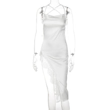 Load image into Gallery viewer, Sexy Off Shoulder Open Back Women Summer Fashion Slim Lace-trim Wrap Skirt Slip Dress
