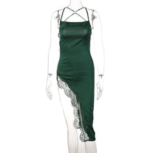 Load image into Gallery viewer, Sexy Off Shoulder Open Back Women Summer Fashion Slim Lace-trim Wrap Skirt Slip Dress
