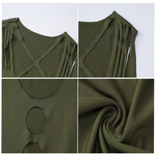 Load image into Gallery viewer, Sexy Summer Cutout Slim Fit Cropped Navel Sleeveless Tank Top Cross Straps Round Neck Off Shoulder T-shirt Vest

