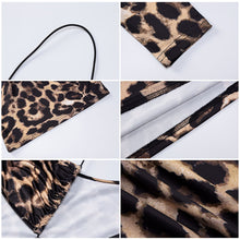 Load image into Gallery viewer, Leopard Printed One Shoulder Halterneck Sexy Dew Waist Cutout Slim Fit Women Wrap Dress
