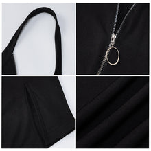 Load image into Gallery viewer, V-neck Halterneck Zipper Open Back Off Shoulder Women Fashion Sexy Slim Fit Slit Dress
