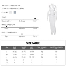Load image into Gallery viewer, Off Shoulder Sexy Backless Waist-in Hollow Bodysuit Slim Fit Wrap Skirt Halterneck Solid Color Suit
