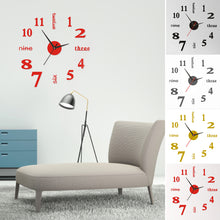 Load image into Gallery viewer, 3D Wall Clock Mirror Wall Stickers Creative DIY Watch Clock Removable Art Decal Sticker Home Decor Living Room Quartz Needle Hot

