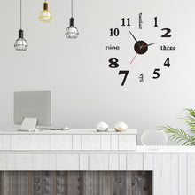 Load image into Gallery viewer, 3D Wall Clock Mirror Wall Stickers Creative DIY Watch Clock Removable Art Decal Sticker Home Decor Living Room Quartz Needle Hot
