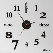 Load image into Gallery viewer, 3D Wall Clock Mirror Wall Stickers Creative DIY Watch Clock Removable Art Decal Sticker Home Decor Living Room Quartz Needle Hot

