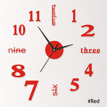 Load image into Gallery viewer, 3D Wall Clock Mirror Wall Stickers Creative DIY Watch Clock Removable Art Decal Sticker Home Decor Living Room Quartz Needle Hot
