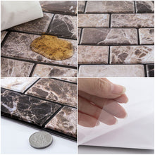Load image into Gallery viewer, 3D PVC Sticker Covers Self Adhesive Tile Wall Sticker Home Decor For Kitchen Cupboard Bathroom Wallpaper Waterproof Wallpaper
